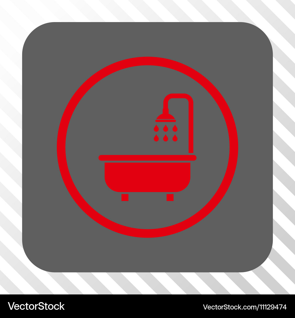 Shower bath rounded square button – Royalty-Free Vector | VectorStock