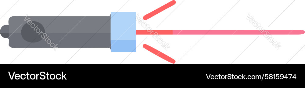 Sleek Laser Pointer with Light Beams Vector Image
