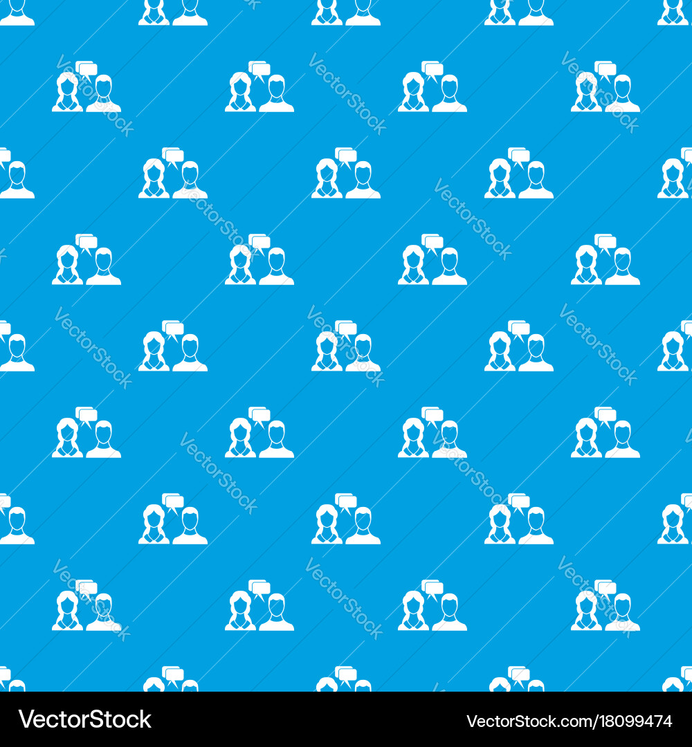 Speech bubbles with two faces pattern seamless vector image