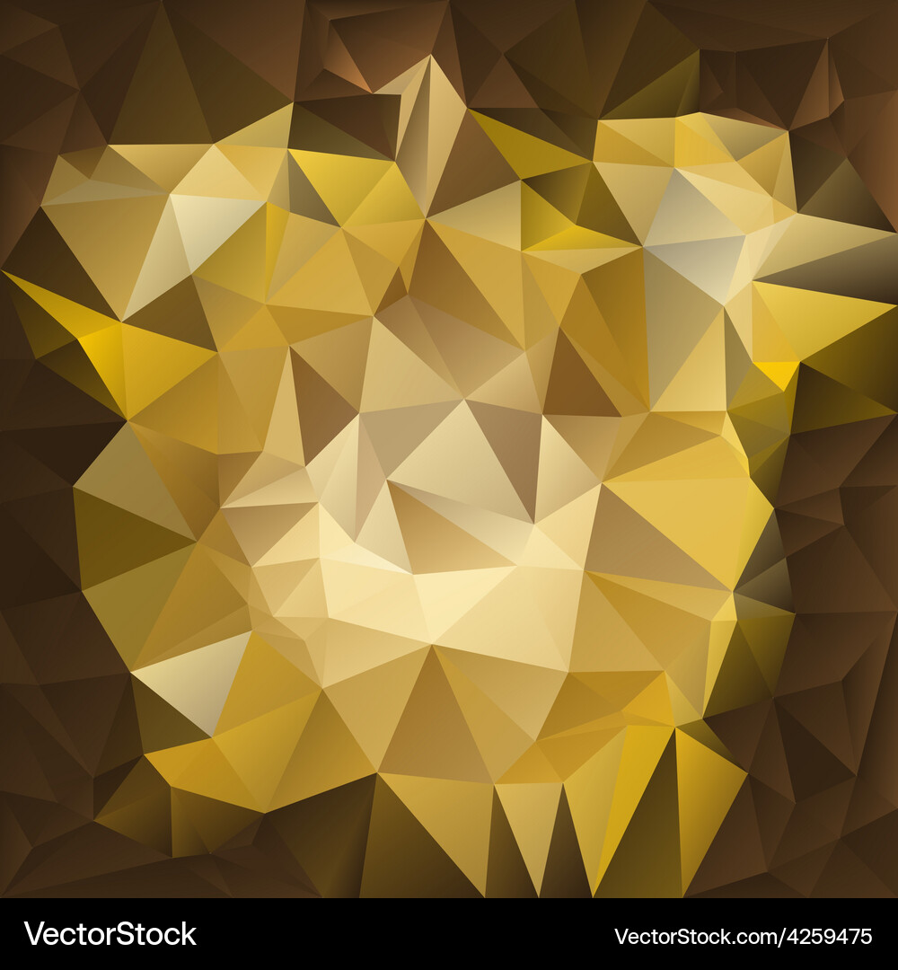 Gold polygonal triangular pattern Vector Image