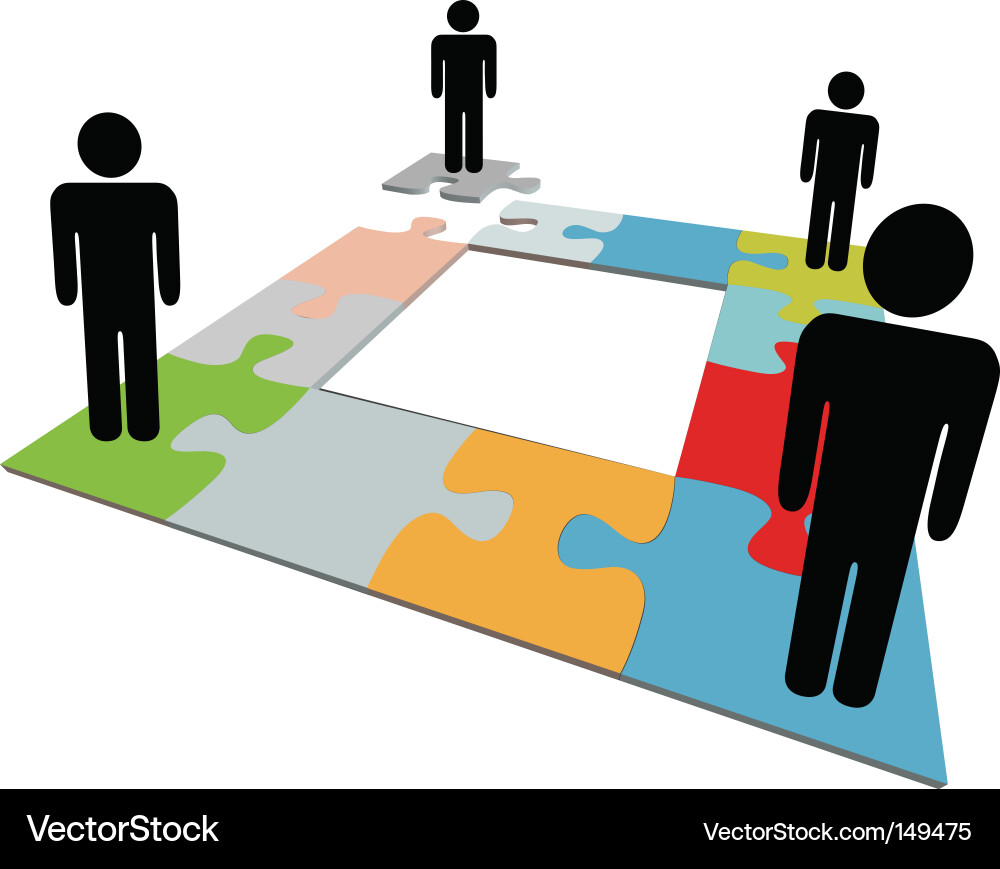 Puzzle Solving Concept vector image