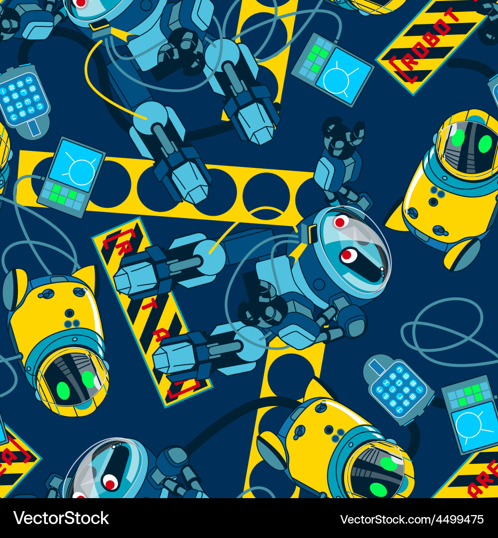 Robot Circuit Pattern vector image