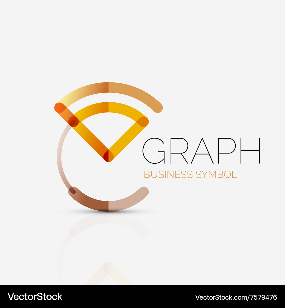 Abstract logo idea linear chart or graph Vector Image