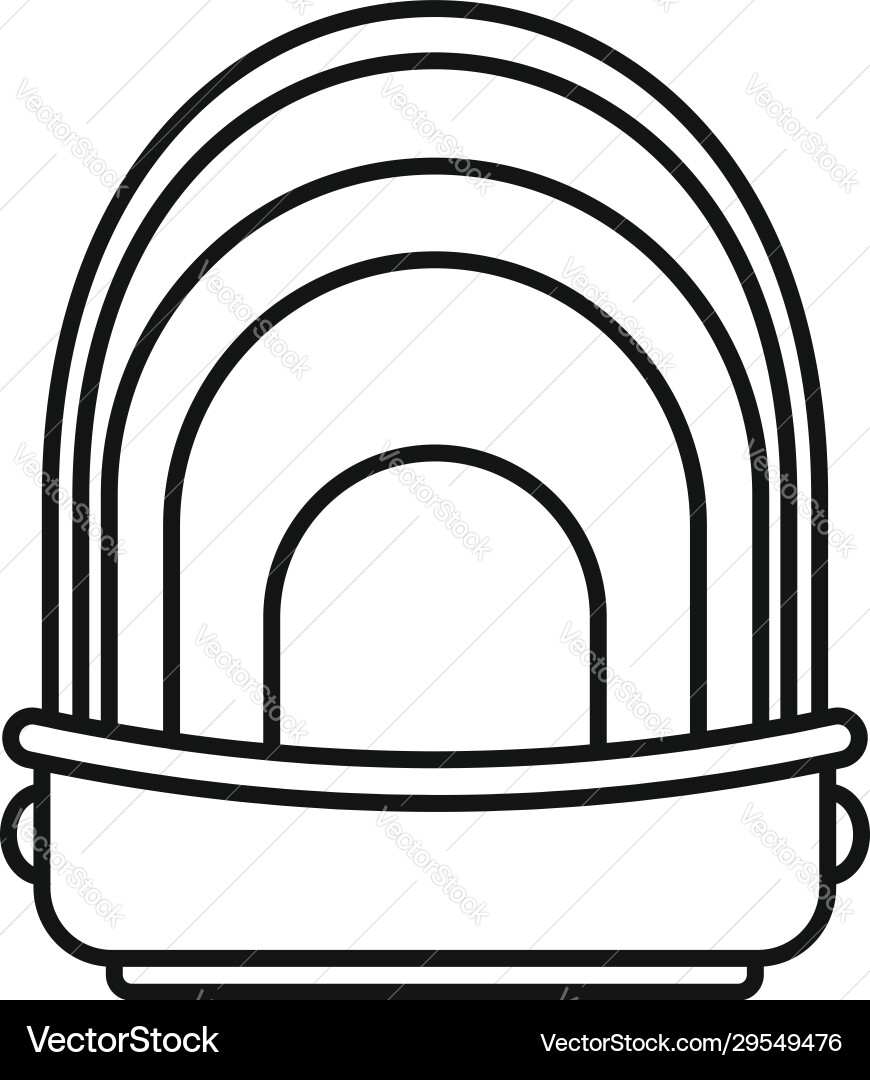 Carrier baby car seat icon outline style Carrier baby car seat icon outline style vector image