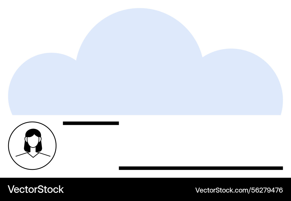 Cloud data profile concept with user avatar Cloud data profile concept with user avatar vector image