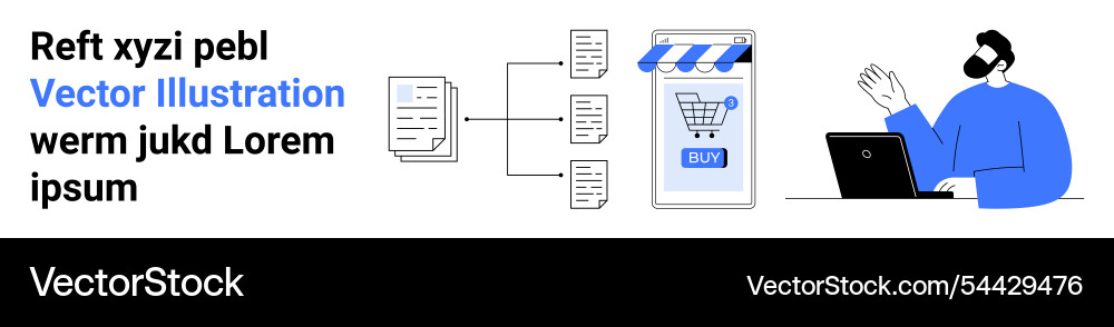 Digital marketing workflow with file management Digital marketing workflow with file management vector image