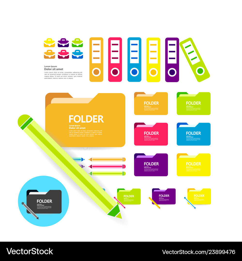 Folder icon file isolated document Vector Image