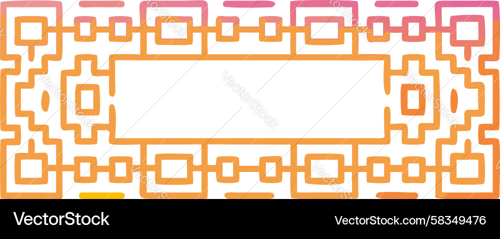 Geometric Square Pattern Frame Vector Image