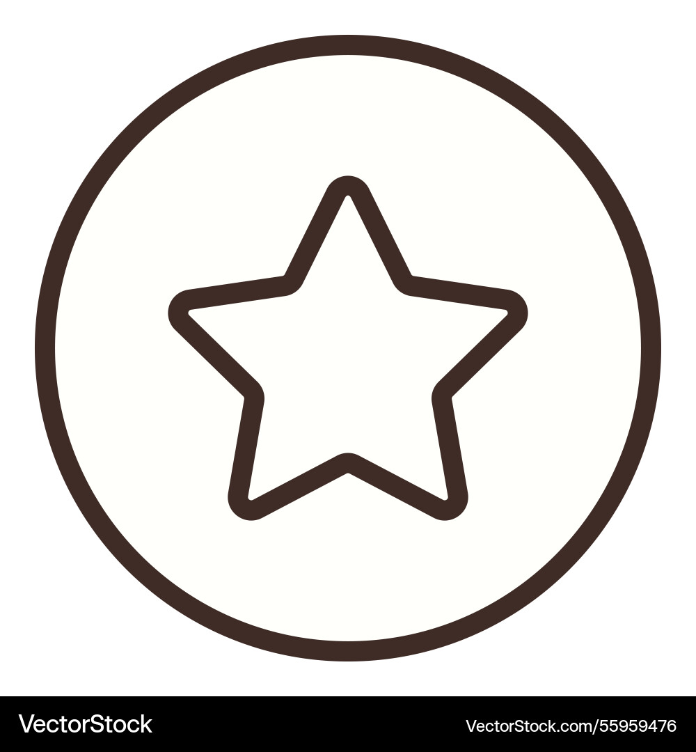 Star icon in circular frame representing quality Star icon in circular frame representing quality vector image
