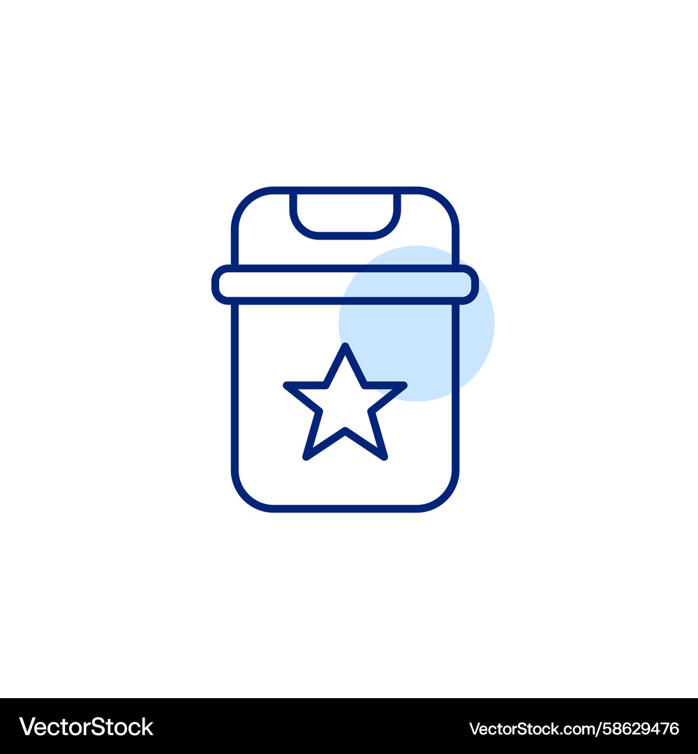 Trash can and star system optimizer apps file Trash can and star system optimizer apps file Vector Image