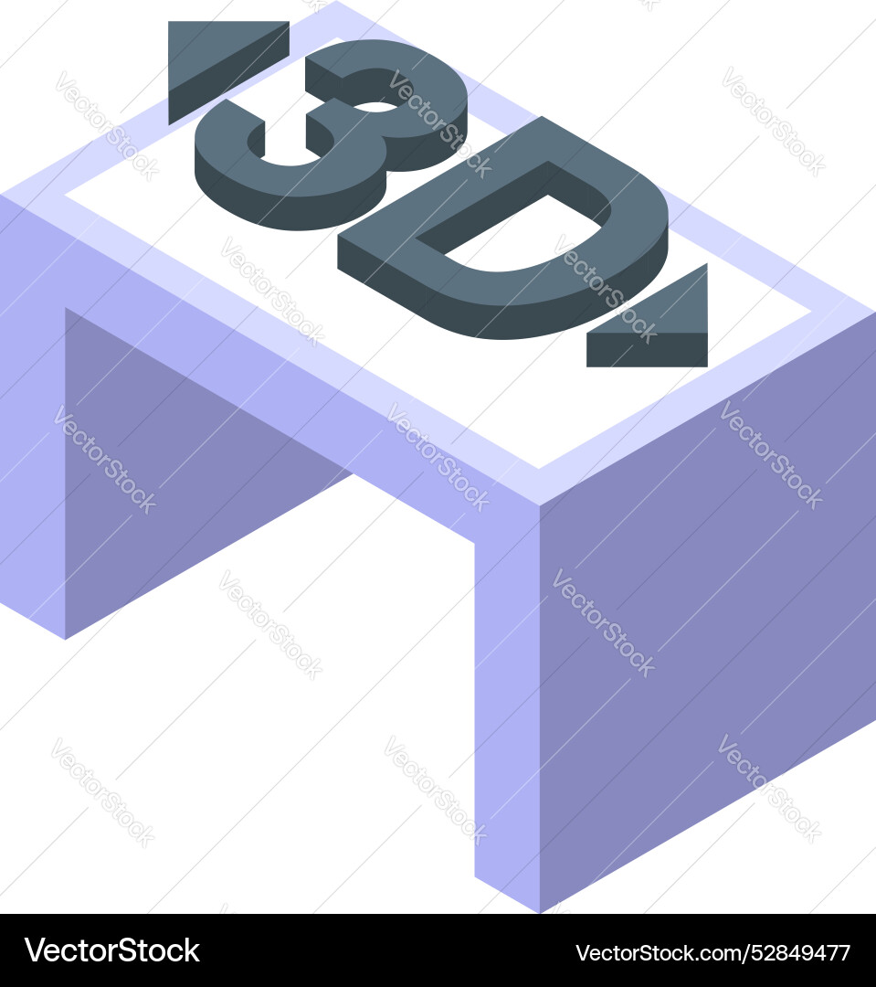 3d printer is creating a three dimensional object 3d printer is creating a three dimensional object vector image