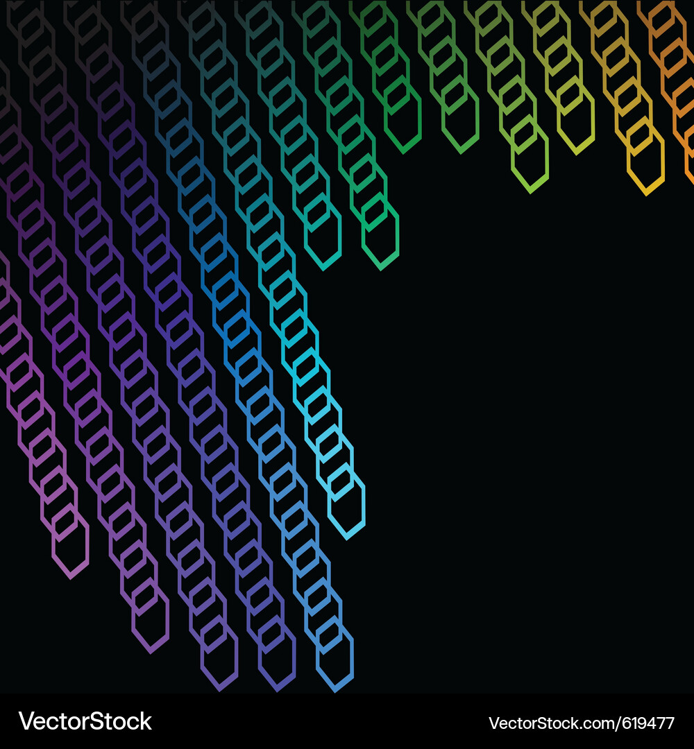 Abstract background with multicolored bent lines Vector Image