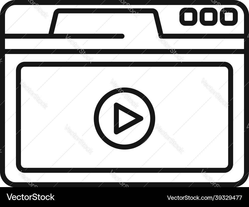 Browser tab icon outline window computer Browser tab icon outline window computer vector image