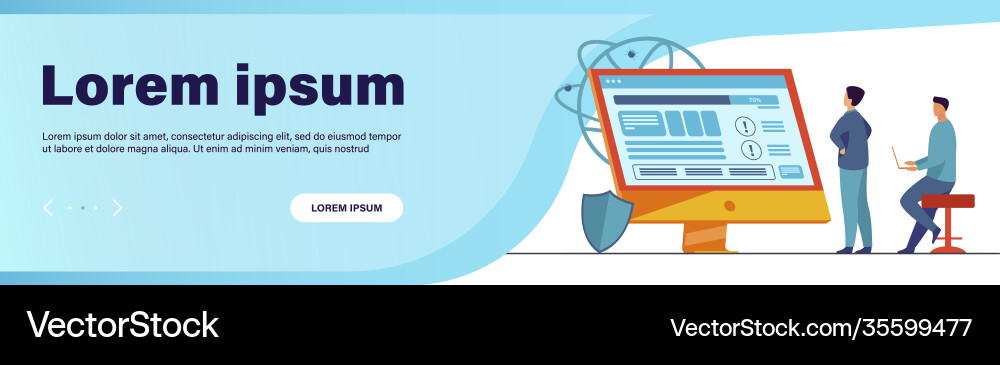 Developers testing software vector image