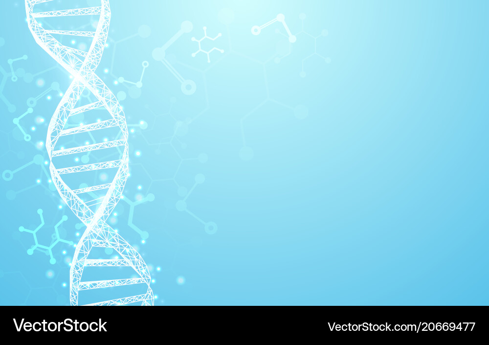 DNA Mesh Structure - Wireframe Vector Image