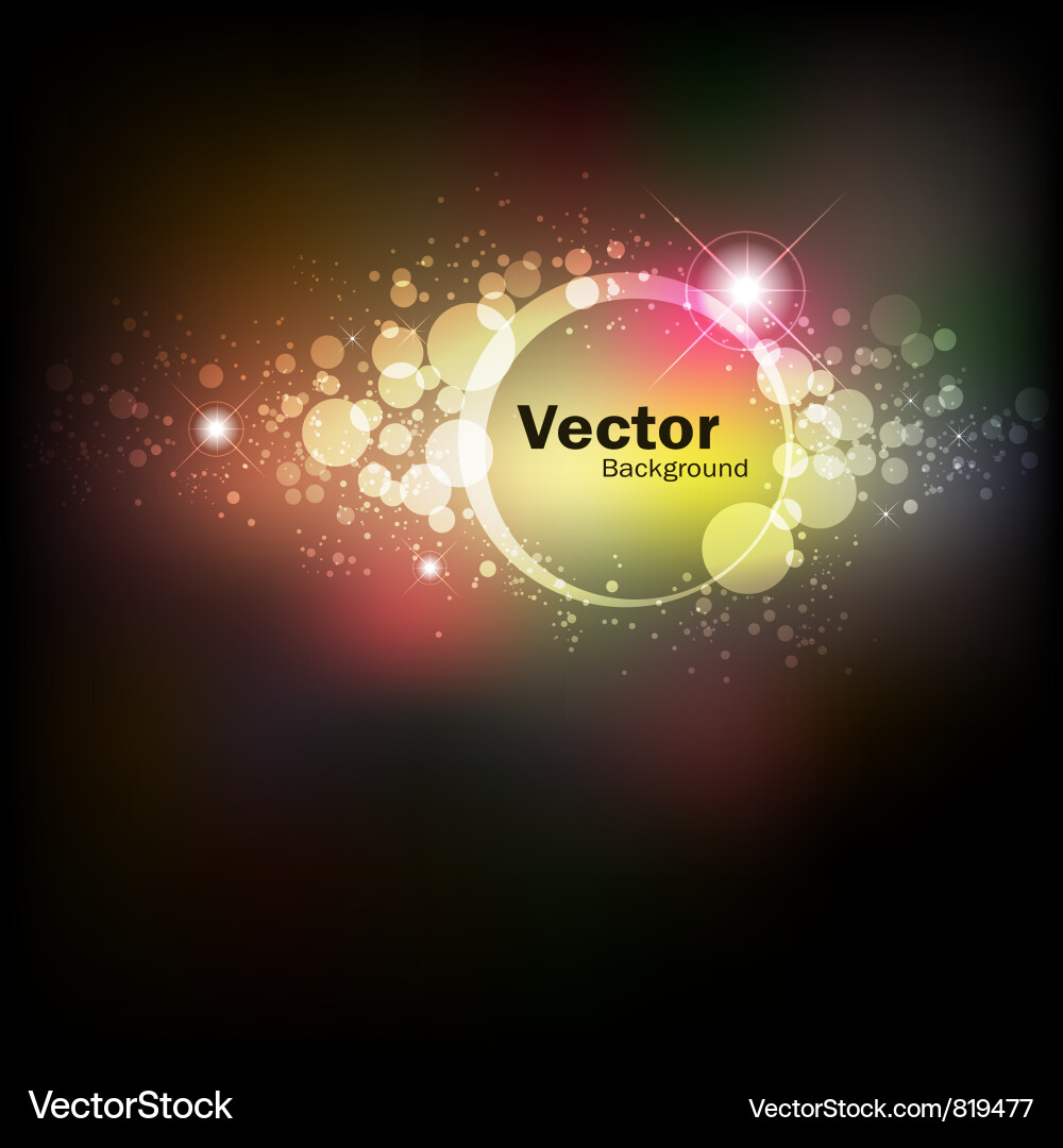 Nighttime City Lights Vector Image