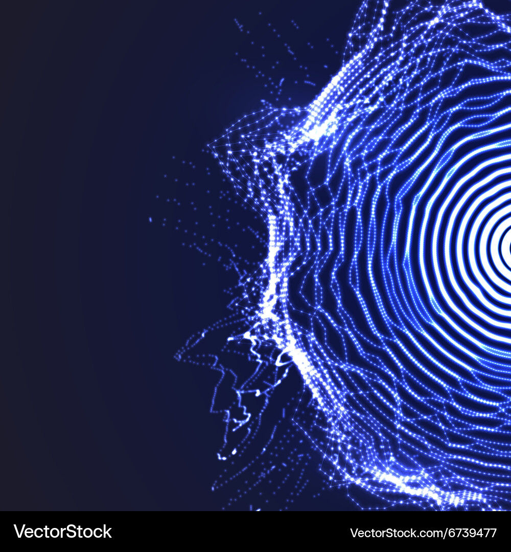 Particle Array - Digital Explosion vector image