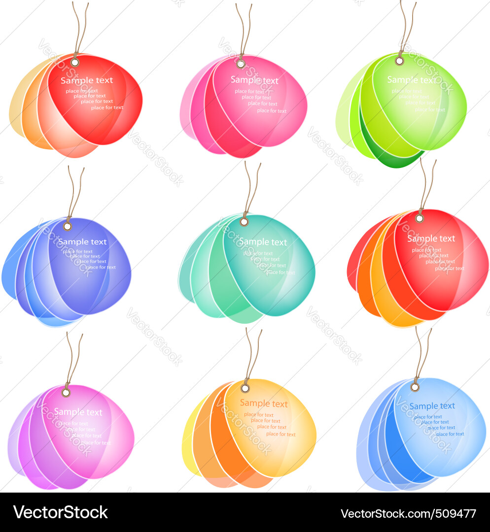 Set of colorful speech bubbles Vector Image