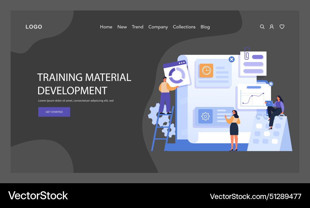 Team of experts crafting digital training Team of experts crafting digital training vector image