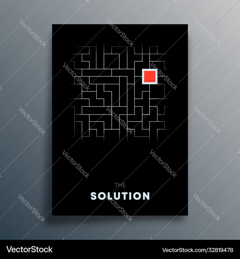 Abstract Solution Typography vector image