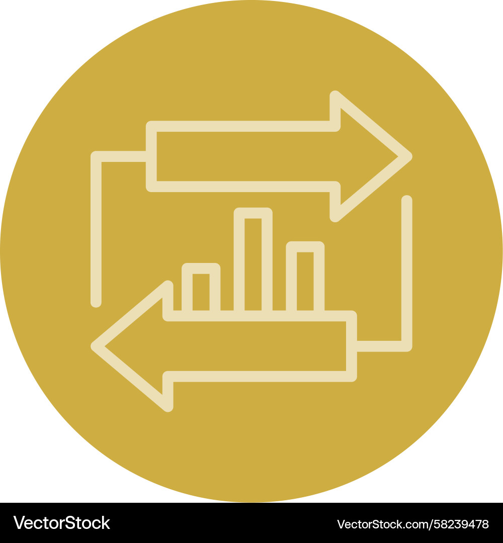 Clockwise Arrows Icon - Multi Color Vector Image