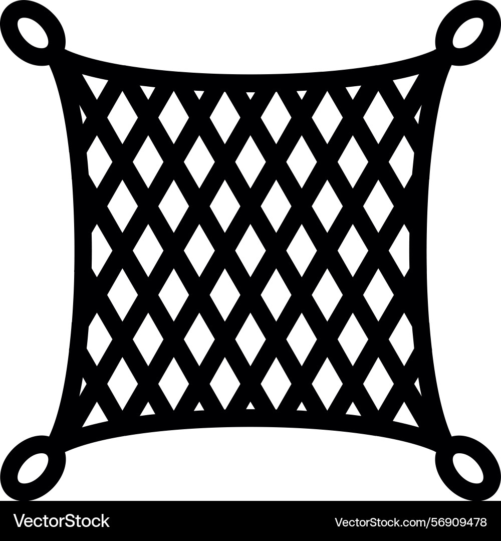 Fishing net linear style icon design Vector Image