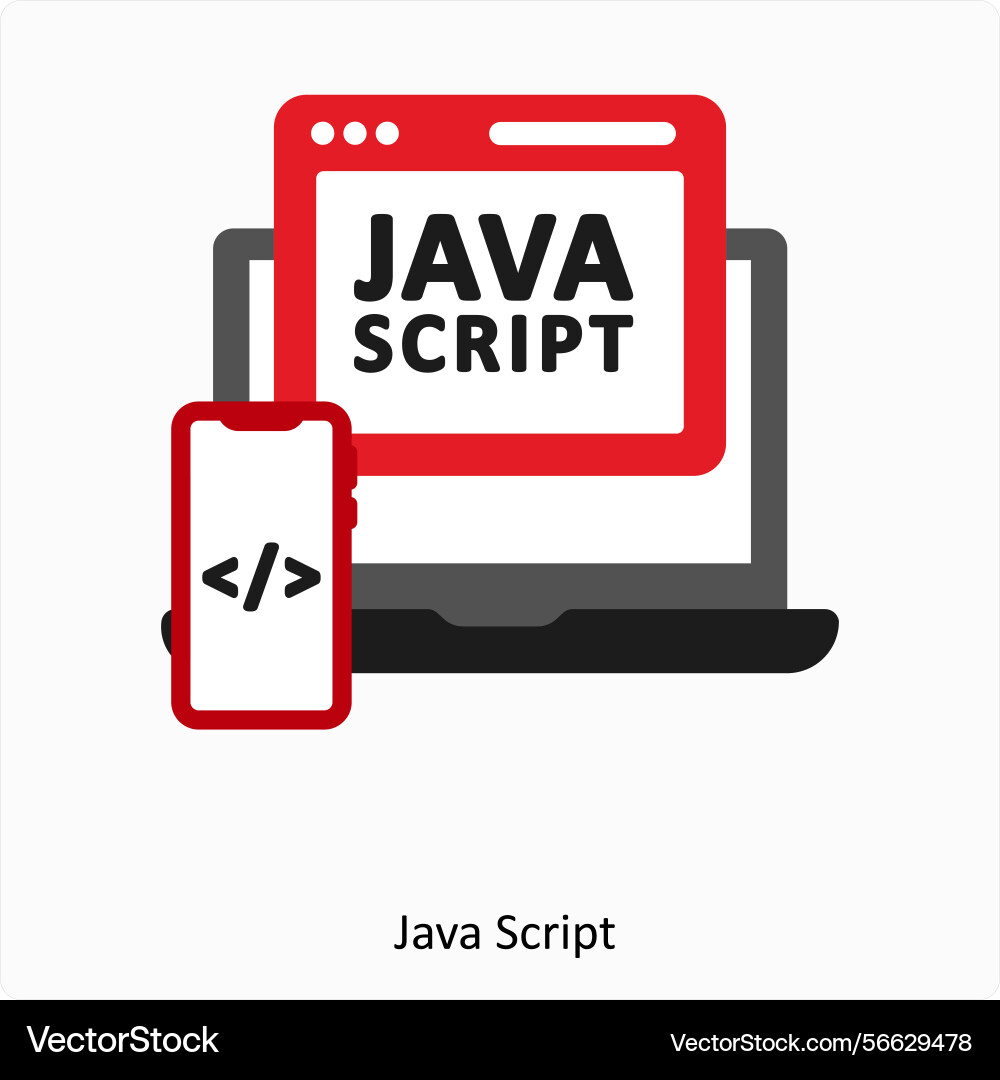 Java script icon concept vector image