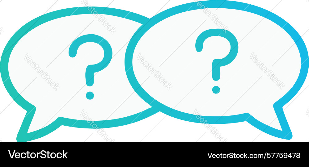 Multiple questions dialogue complex inquiry vector image