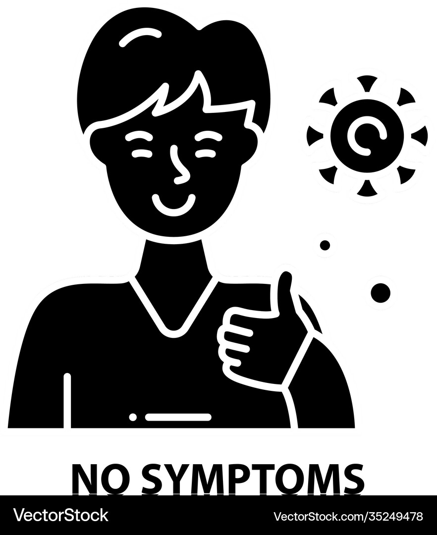 No symptoms icon black sign with editable – Royalty-Free Vector |  VectorStock, image size:882x1080