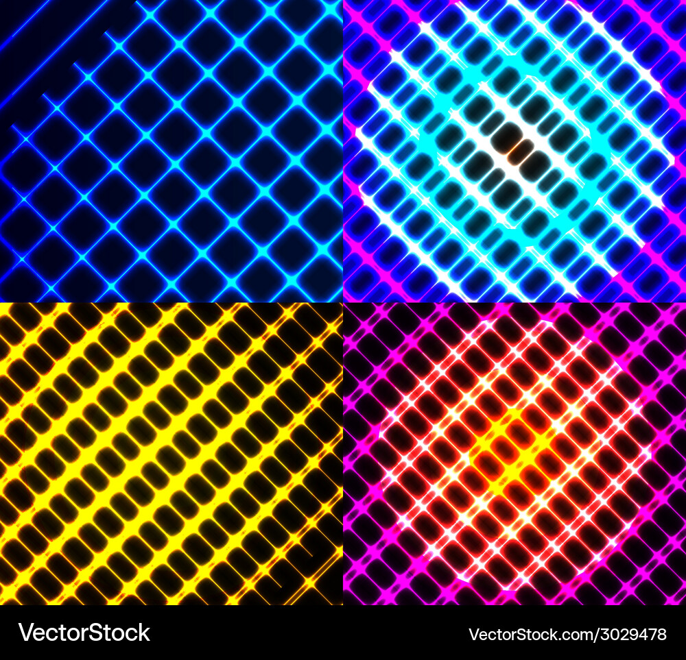 Set of dark abstract spectrum background lines Vector Image