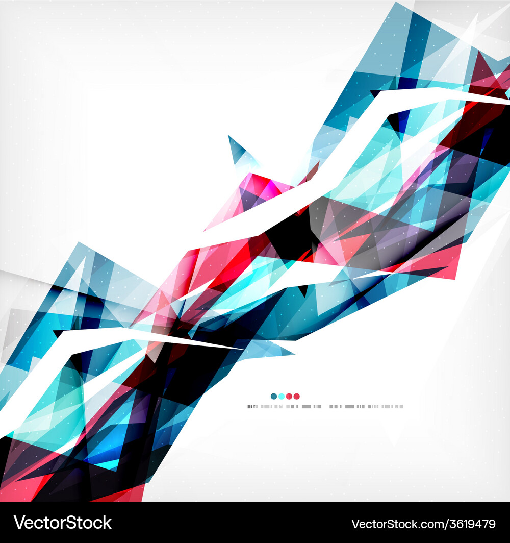 Angular geometric color shapes Vector Image