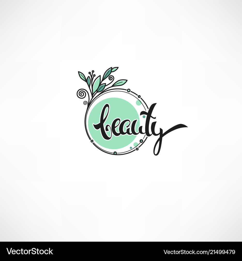 Floral Beauty Emblems & Frames Vector Image