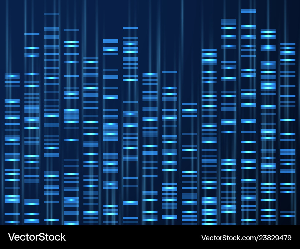 Genomic Data Visualization: DNA Sequence vector image