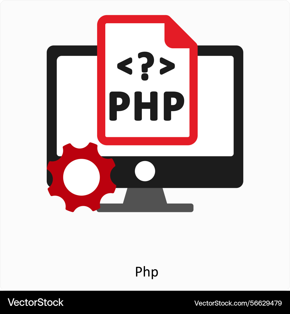 Php icon concept Vector Image