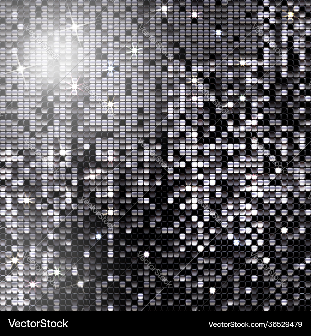 Sparkling Black Sequins Background Vector Image