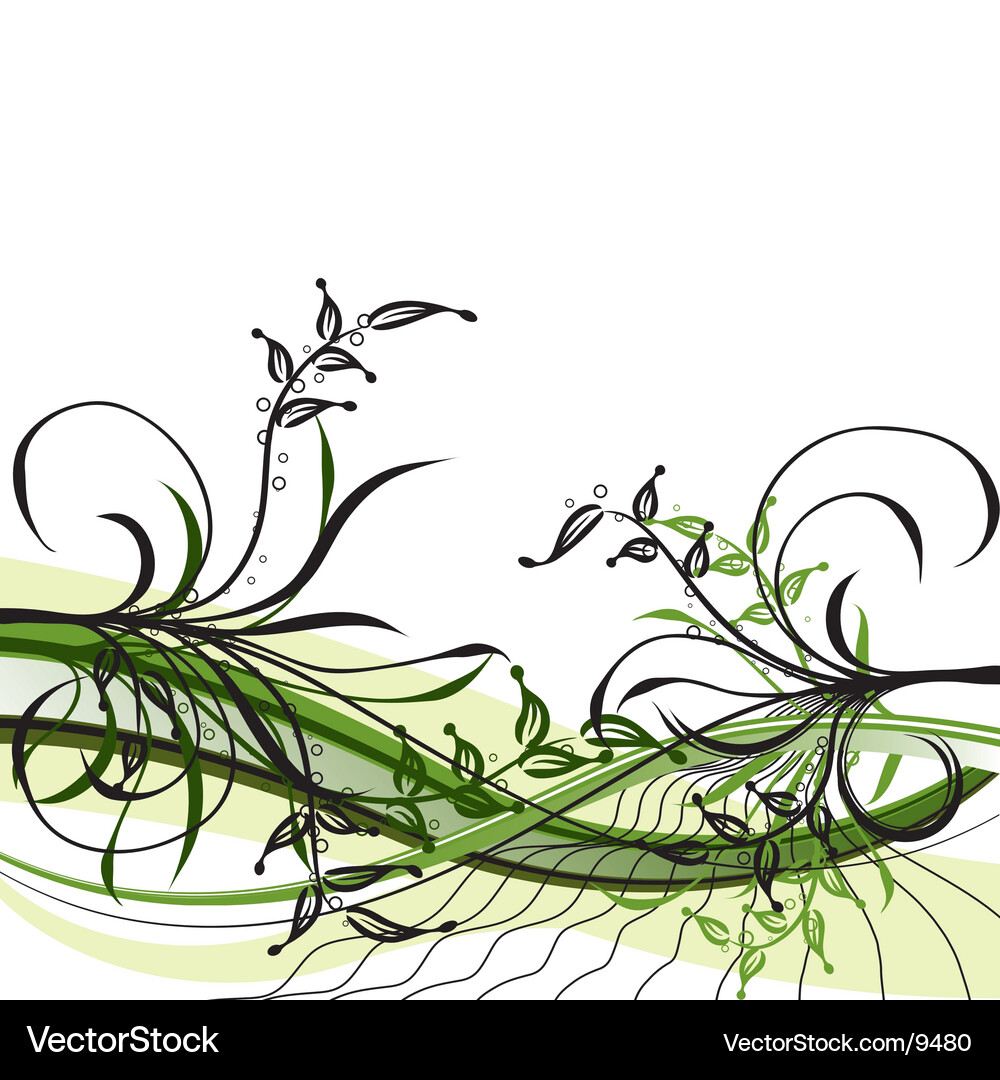 Botanical Leaf Pattern Vector Image