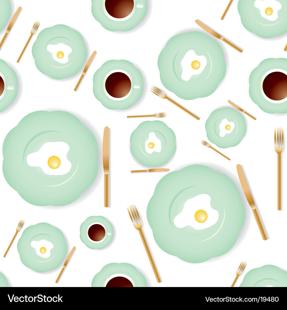 Breakfast pattern Vector Image