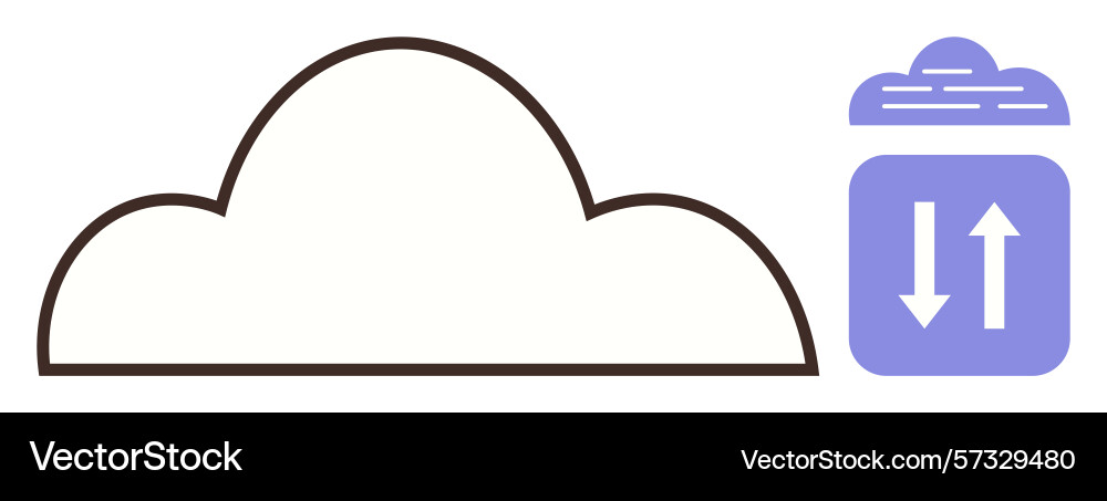 Cloud storage and data synchronization concept Cloud storage and data synchronization concept vector image