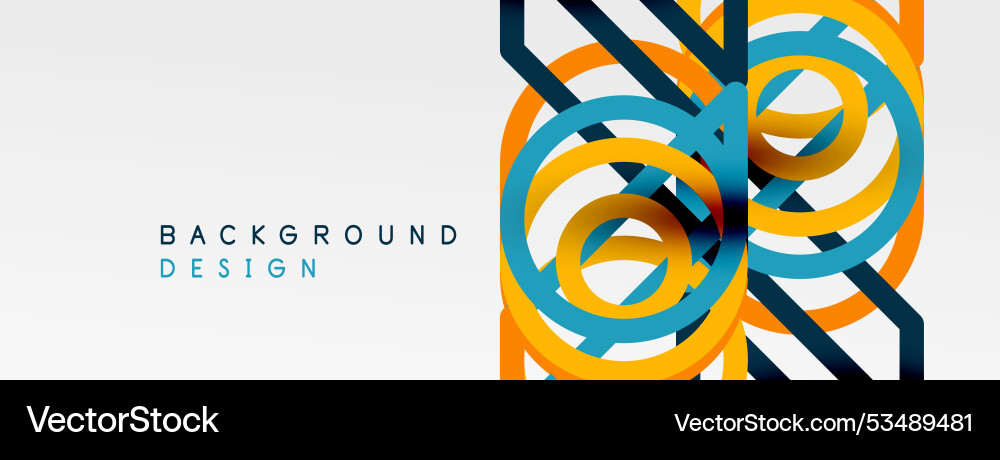 Abstract background - colorful circle lines Vector Image