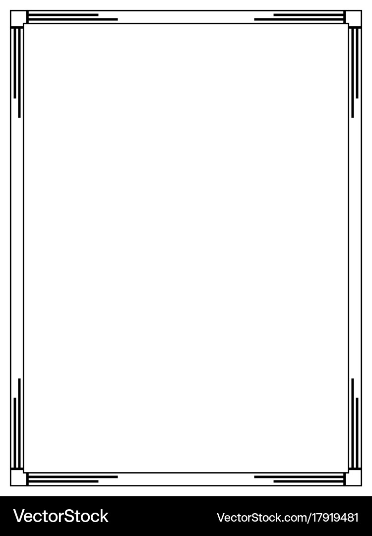 Art Deco Black Ornamental Frame Vector Image
