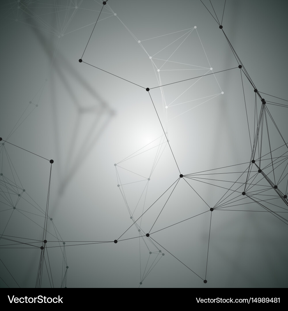 Chemistry pattern connecting lines and dots Vector Image