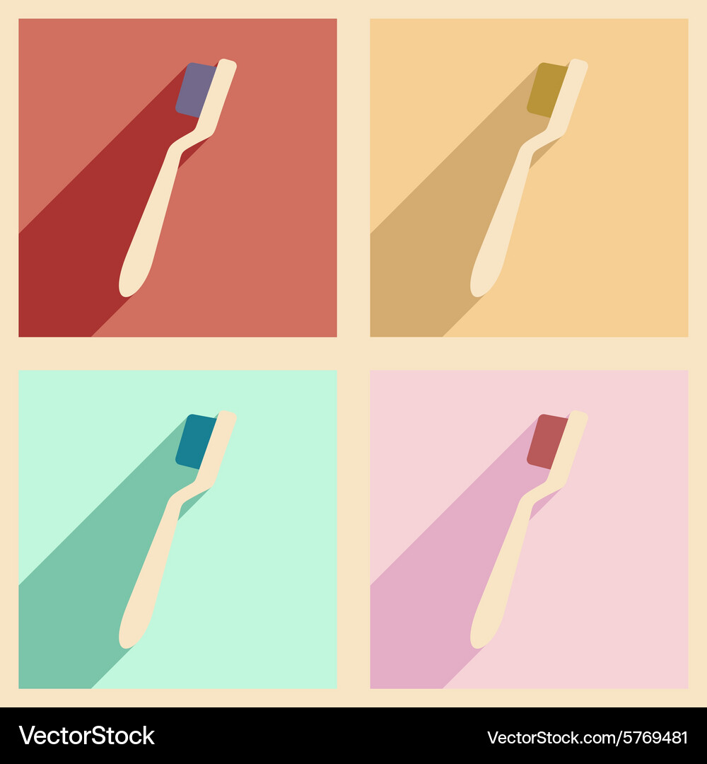 Flat with shadow concept and mobile application Vector Image