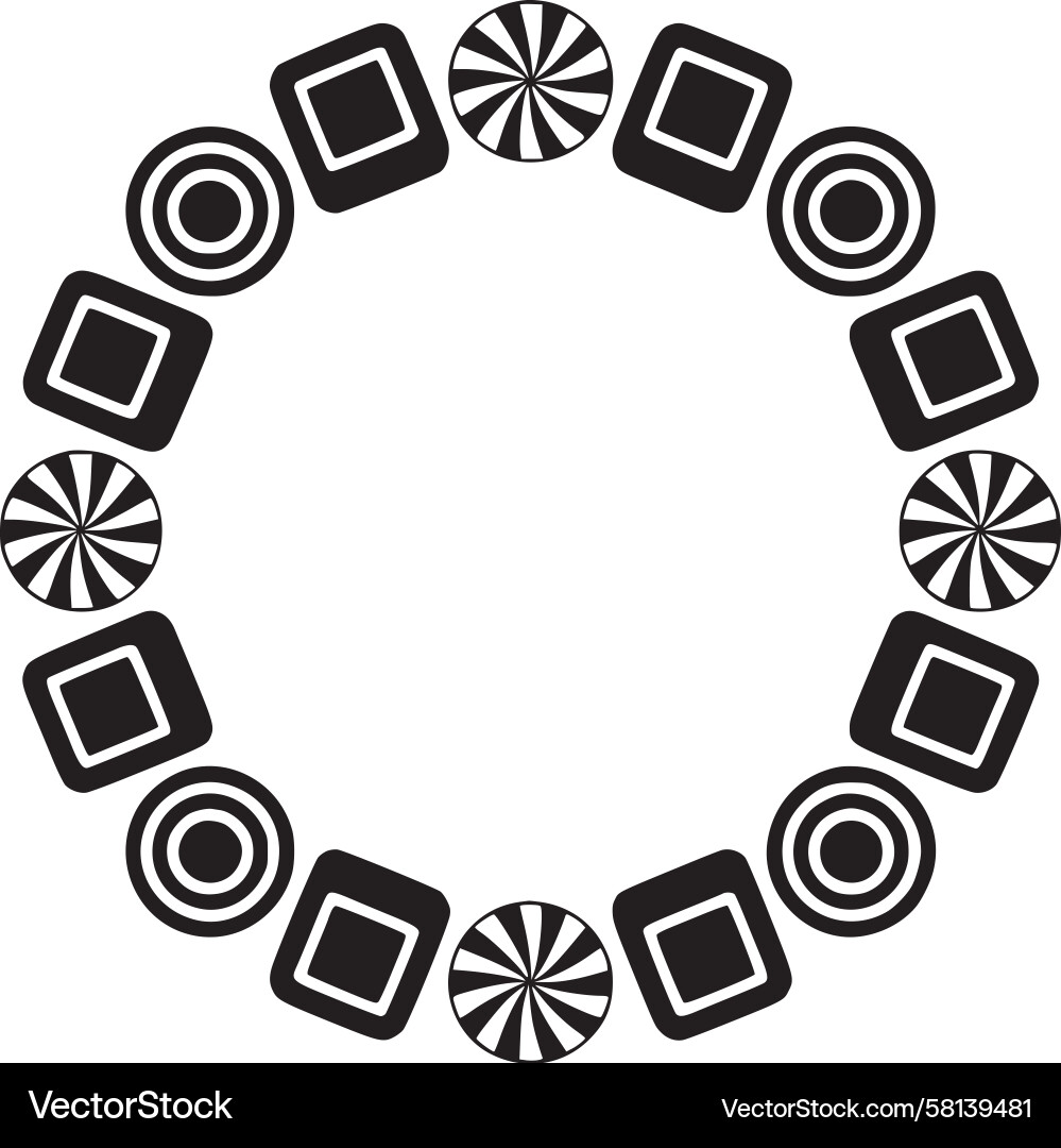 Interlocking Circle Pattern Vector Image