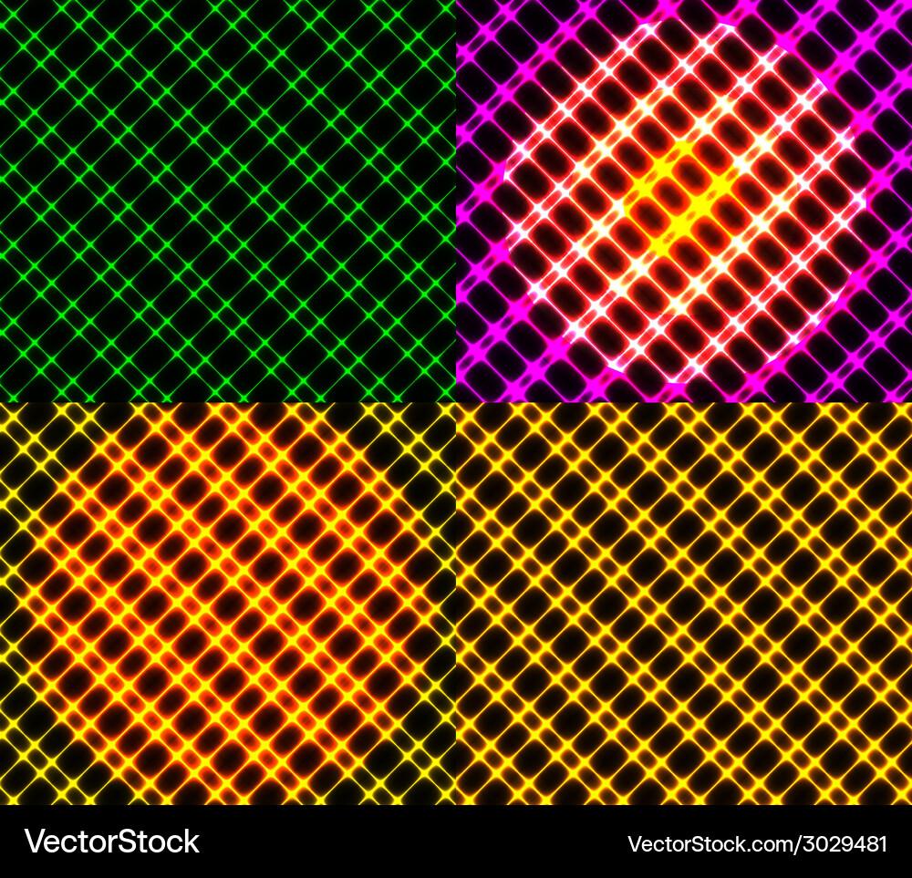 Set of dark abstract spectrum background lines Vector Image