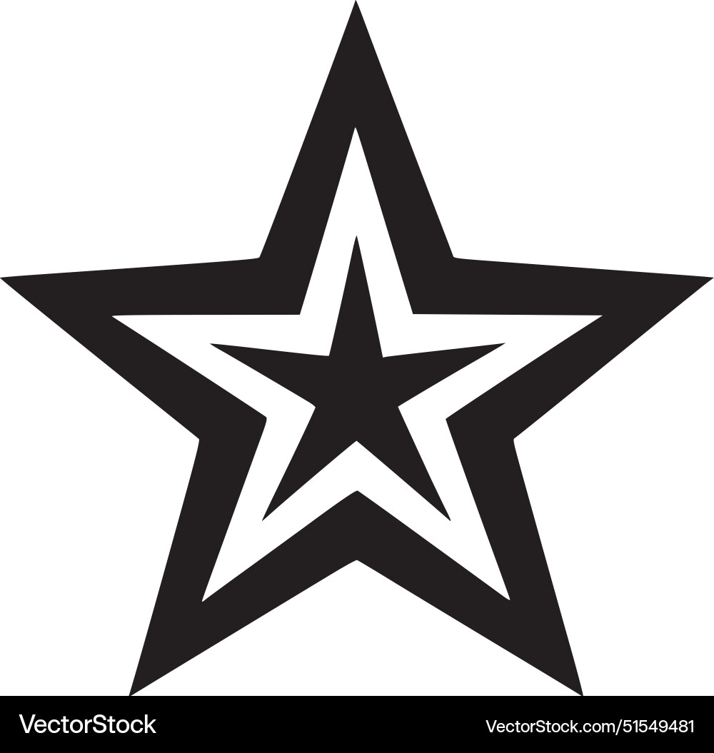 Star - black and white Royalty Free Vector Image