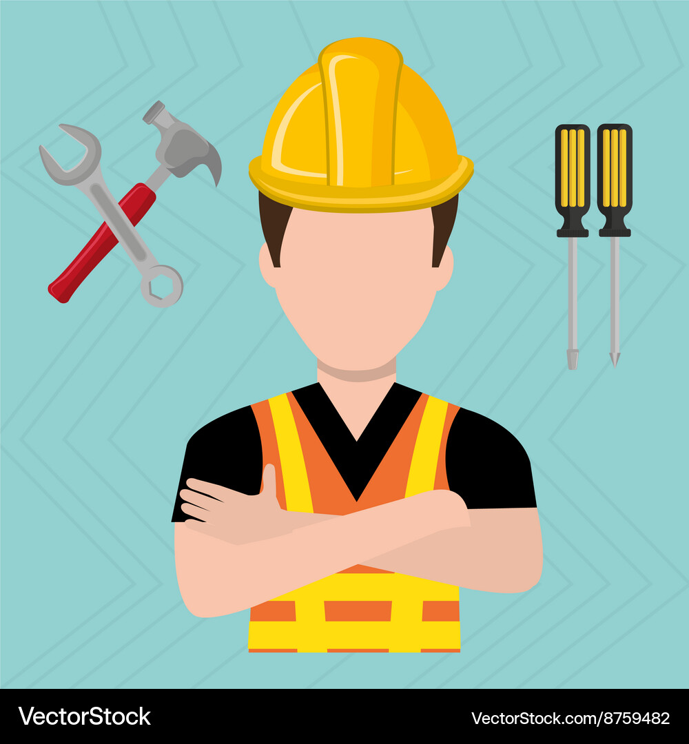 Bauarbeiter-Iconset Vektorbild