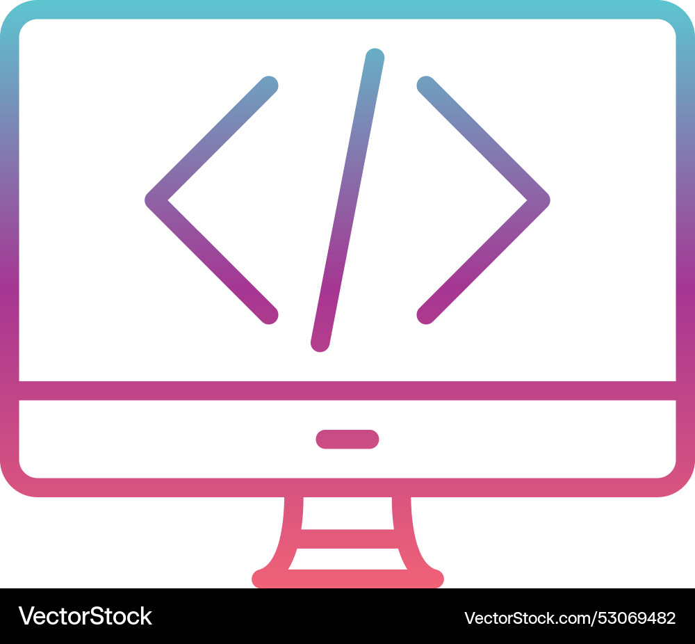 Coding line gradient design Vector Image