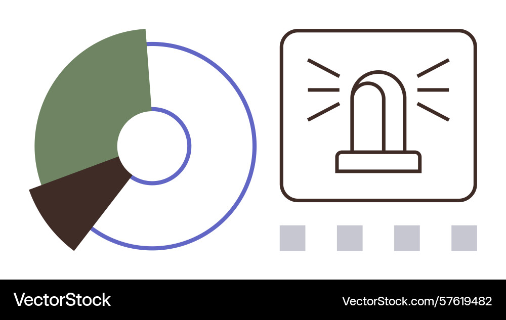 Data analysis and alert notification concept Data analysis and alert notification concept Vector Image