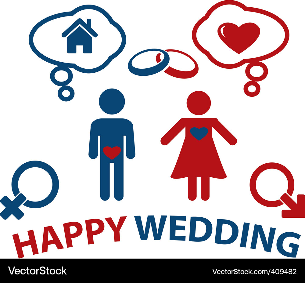 Hochzeitskonzept Illustration Vektorbild