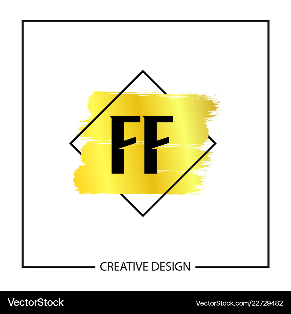 Initial letter ff logo template design – Royalty-Free Vector | VectorStock